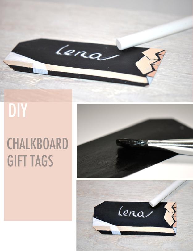 Or make chalkboard gift tags: