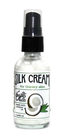 SILK CREAM
combines hydrolyzed silk & numerous hyrdators & anti-agers to keep skin looking & feeling hydrated.
Organic Aloe Juice and Organic Coconut make the base which is perfect for thirsty skin.
Grapeseed Oil & Silk Peptide Powder firm and smooth skin while Avocado and Organic Neem Oils hydrate
