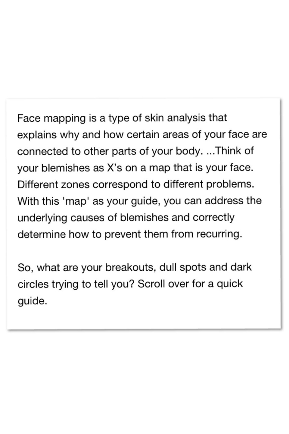 Face Mapping - What Is Your Skin Telling You?