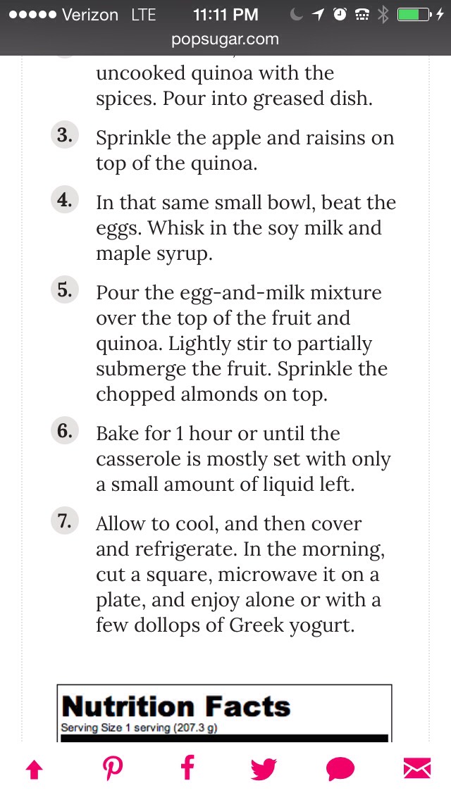 Apple Cinnamon Quinoa Breakfast Bake 