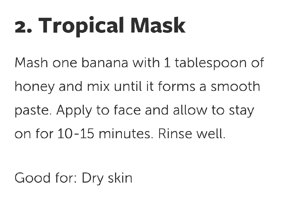 Simple Facial Masks Using Food
#springforward