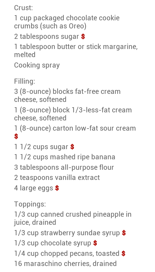 Banana split cheese cake