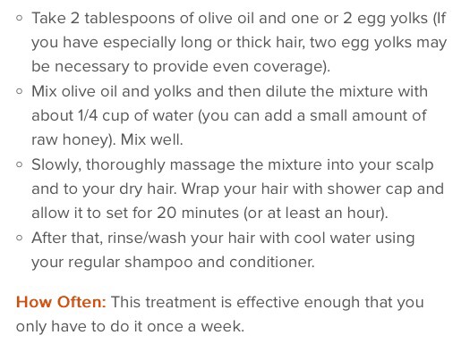 Homemade Hair Mask Protein for Dry, Damage Hair 💁