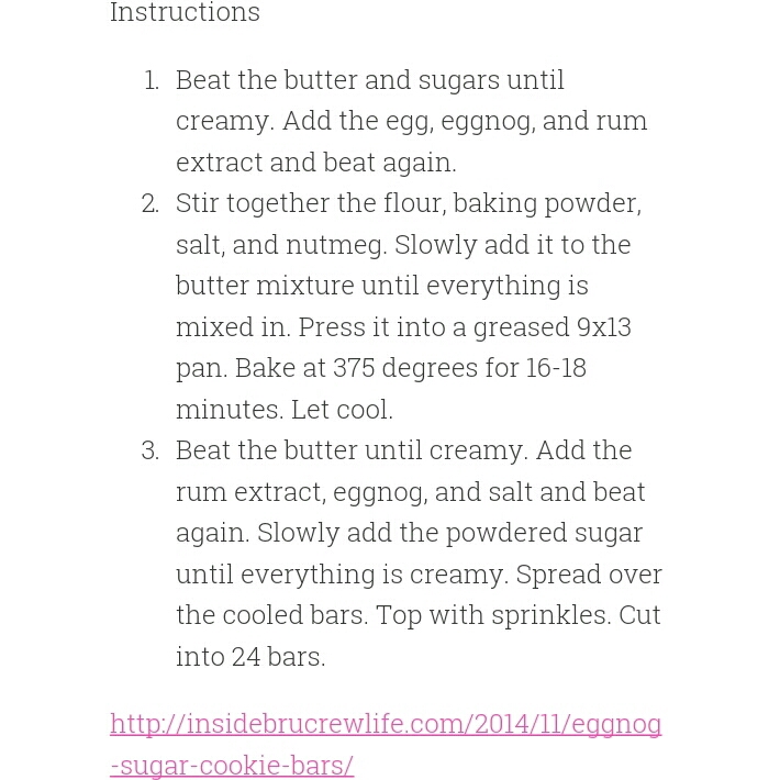 Eggnog Sugar Cookie Bars