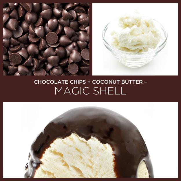 6. Chocolate Chips + Coconut Oil = Magic Shell