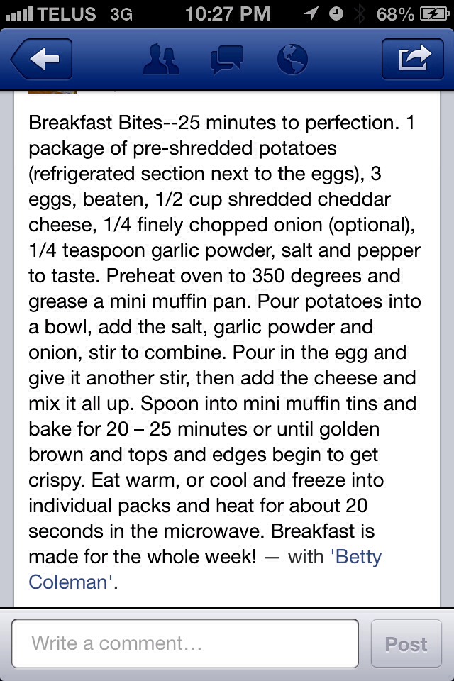 Delicious Breakfast Hash brown Muffins