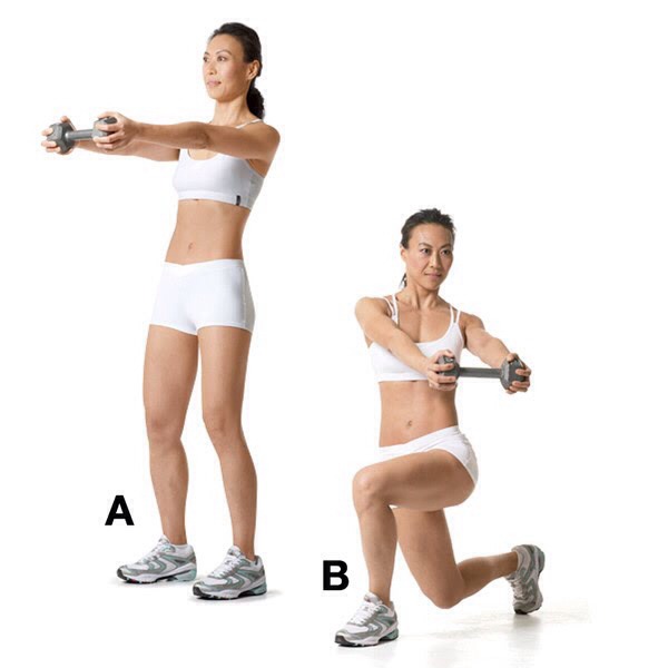 MOVE 4
Basic Workout: Lunge with Rotation