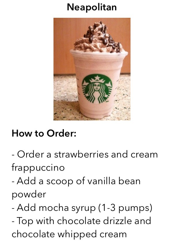 Starbucks Secret Menu Frappuccinos Recipes To Order  