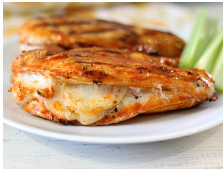 Grilled Cheesy Buffalo Chicken!!
