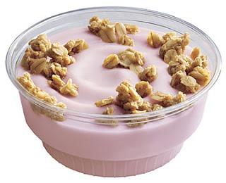 Greek yogurt is the best but any yogurt is good top it with granola and fruit... Great breakfast and leaves you full 