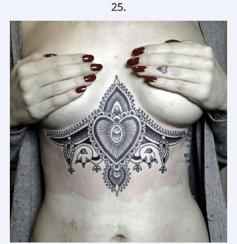 30 Sexy Under Breast Tattoos  You Won't  Be Able To Take Your Eyes Off Of!