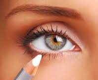 White eyeliner on the water line really opens up any colour eye!