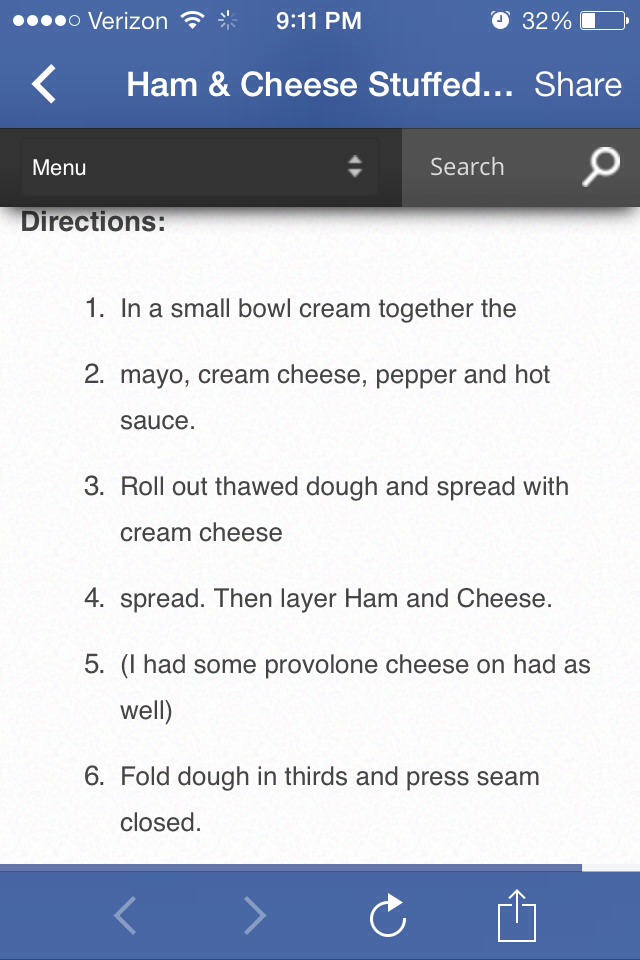 Ham And Cheese Stuffed Bread