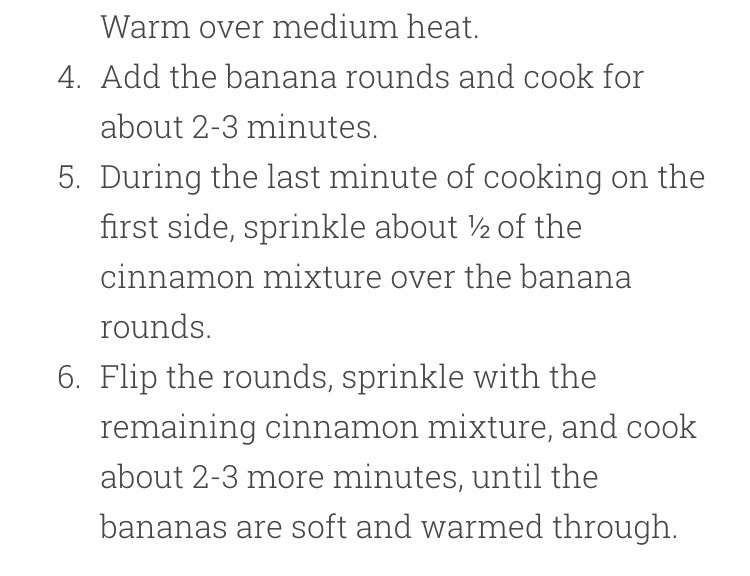 Pan Fried Cinnamon Bananas