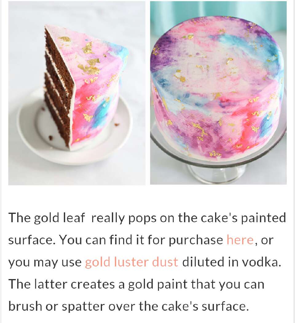 Watercolor  Graffiti  Chocolate  Cake!