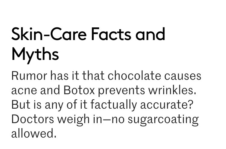 ✨Skin Care Facts And Myths✨
