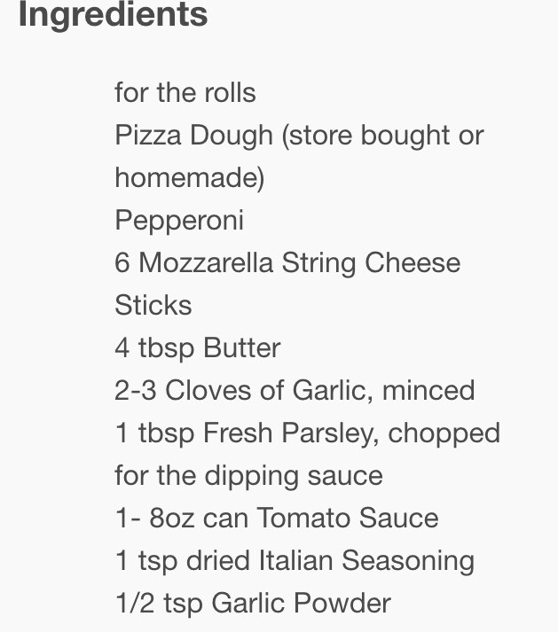 Stuffed Pizza Rolls