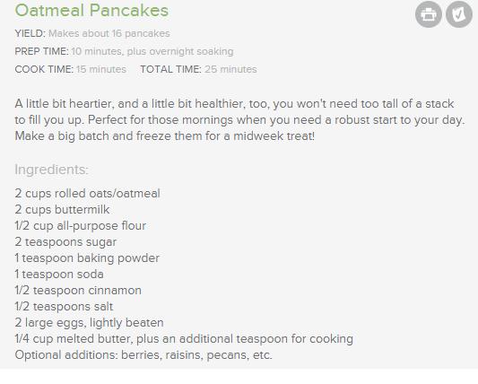 Yummy Oatmeal Pancakes