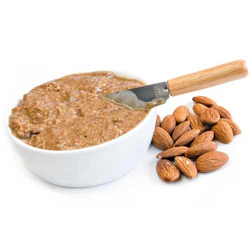 Almonds contain compounds that limit the amount of fat absorbed by the body, so some passes through undigested. Try stirring almond butter into your oatmeal, spreading it on toast with banana slices, or eating a couple spoonfuls as a snack