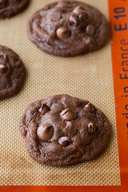 Nutella Stuffed Chocolate Chocolate Chip Cookies