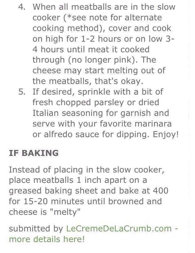 Cheese Stuffed Slow Cooker Meatballs 