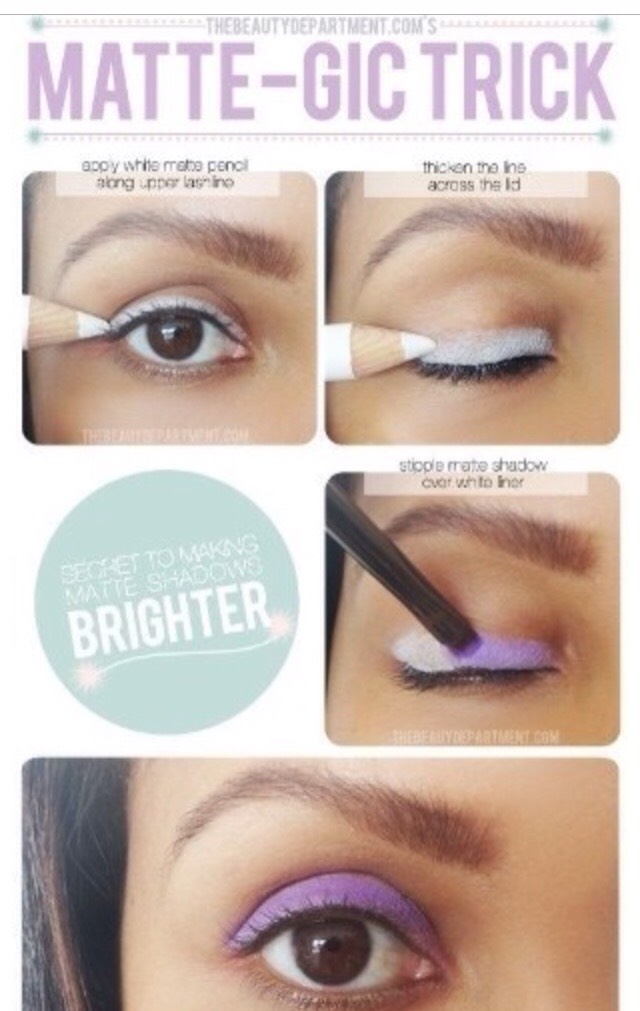 Prime your eyes with white eyeliner or eyeshadow to really make your colorful shadows and liners stand out.