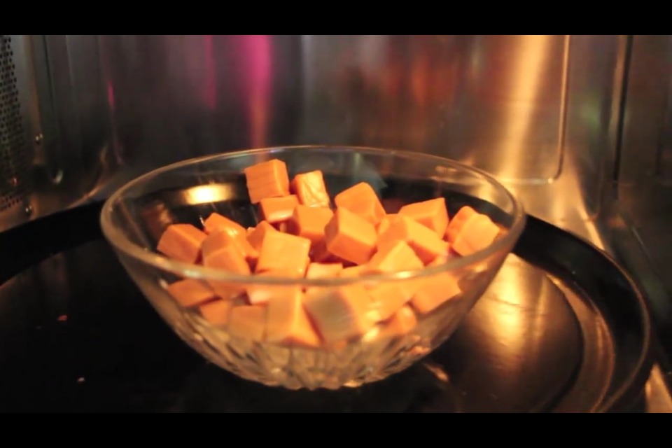 Place in microwave and heat at 30 second intervals