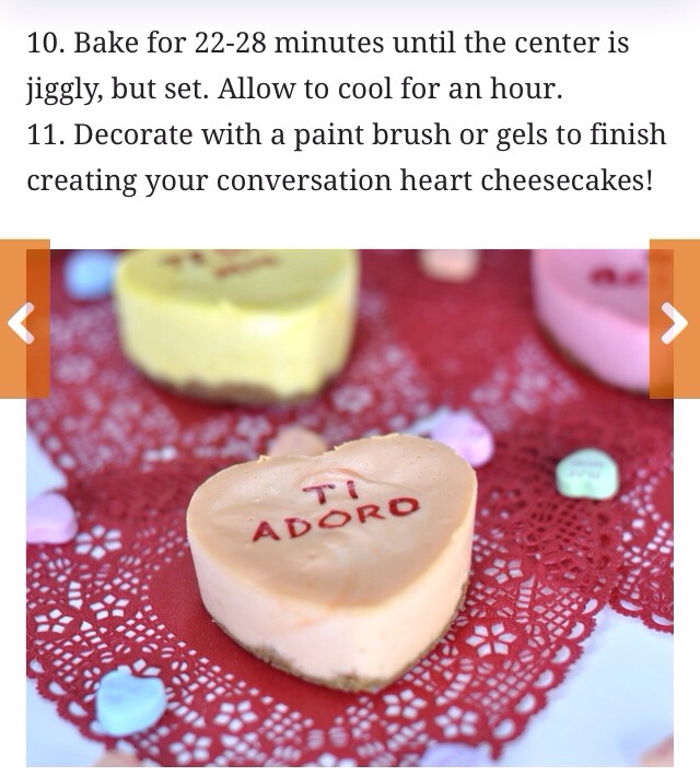 π Yummy Mini Conversation Heart Cheesecakes! π