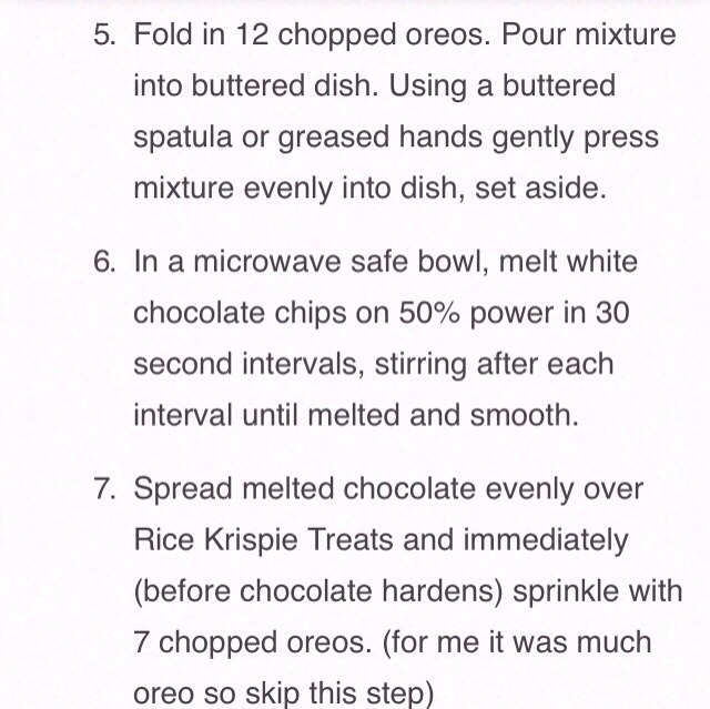 Cookies & Cream Rice Krispies Treat