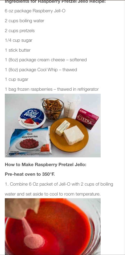 Raspberry Pretzel Jello Recipe😋👌