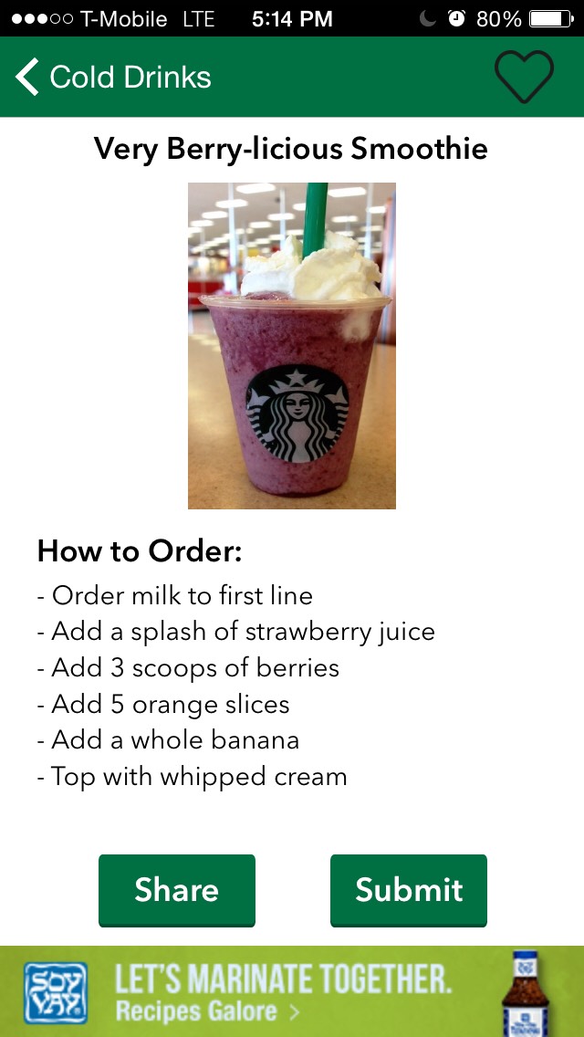 Secret Starbucks Drinks