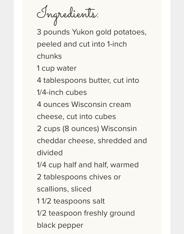 Slow Cooker Cheddar And Choice Mashed Potatoes!