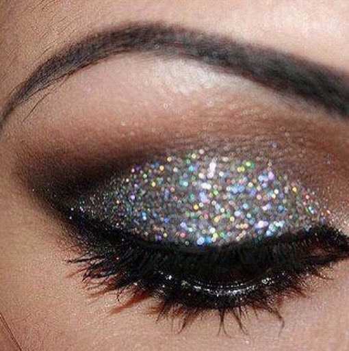 Festive Glitter Eye Makeup 