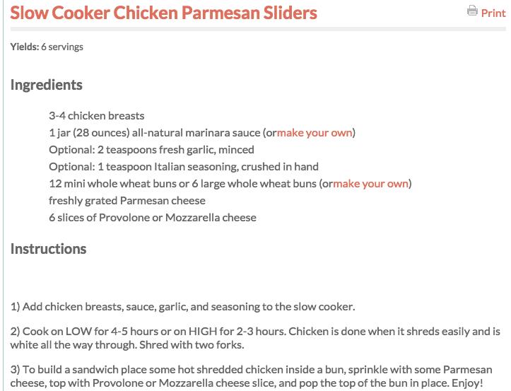Slow Cooker Chicken Parmesan Sliders