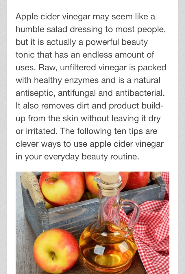 Beauty Tips For Using Apple Cider Vinegar!!🍥💜🍥💜