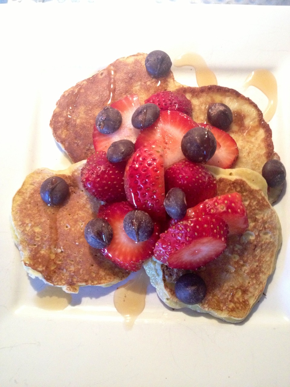 Top with any fruit, dark chocolate chips and a little agave. Even cinnamon is yummy. Enjoy!