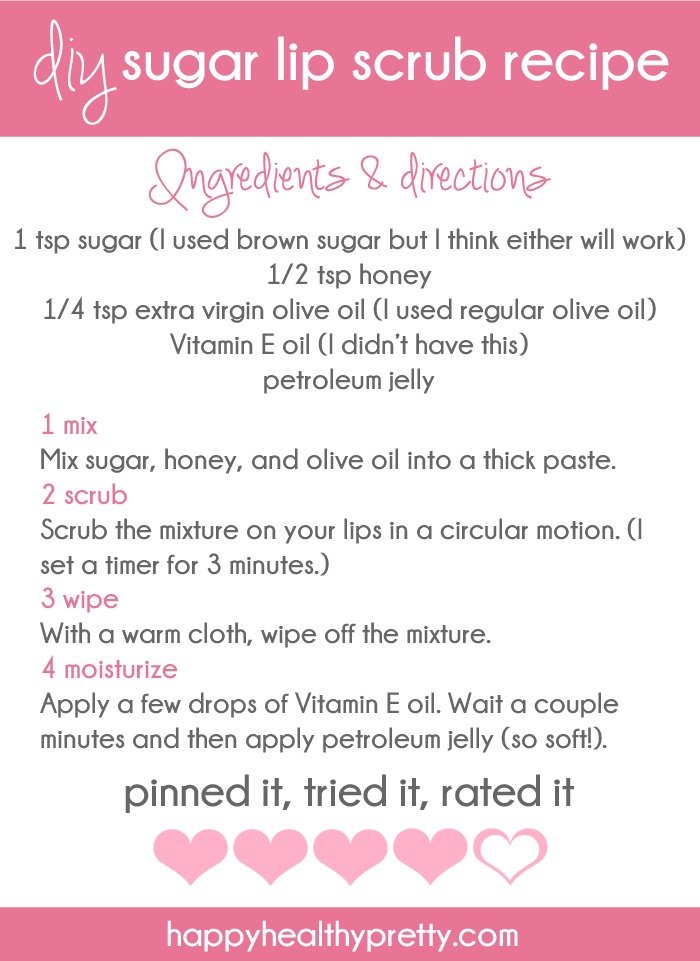 Homemade Lip scrub 