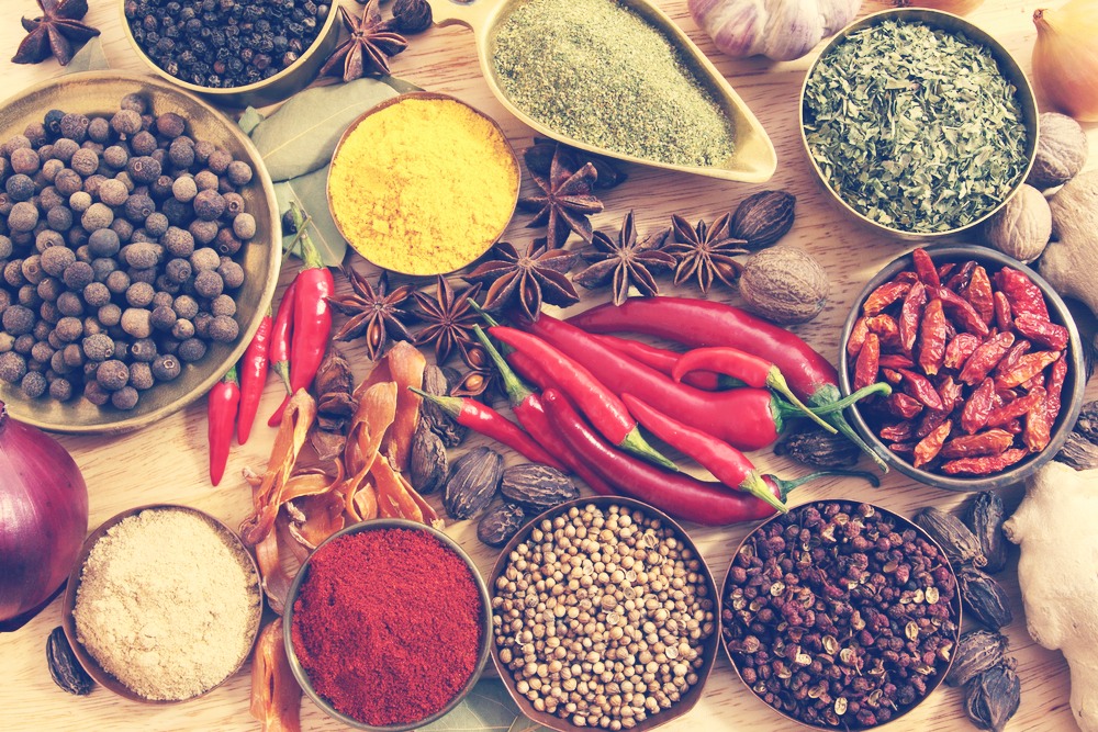 4. Herbs and Spices 
 Oregano, rosemary, thyme, bay leaves, basil, anise, garlic, and pepper not only add Mediterranean flavor, they also contain healthy antioxidants. 
How much- Just use to to taste in every meal, apart from breakfast. 
