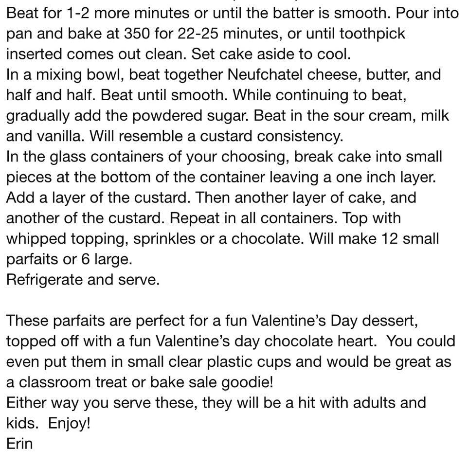 Red Velvet Cake Parfaits!!