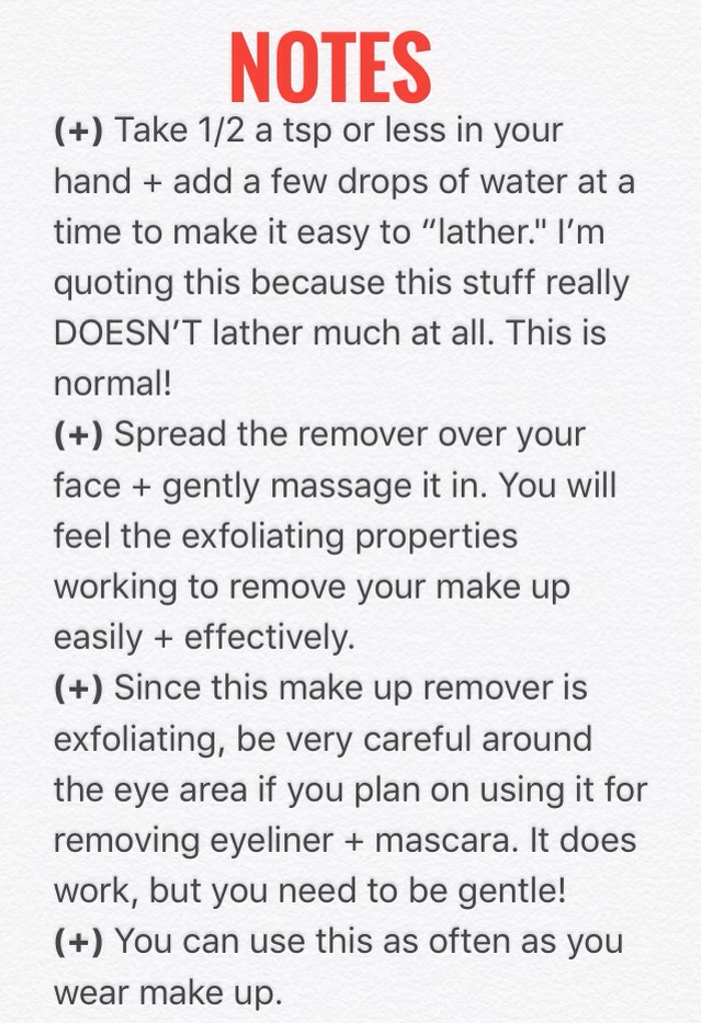 DIY | Exfoliating Make Up Remover