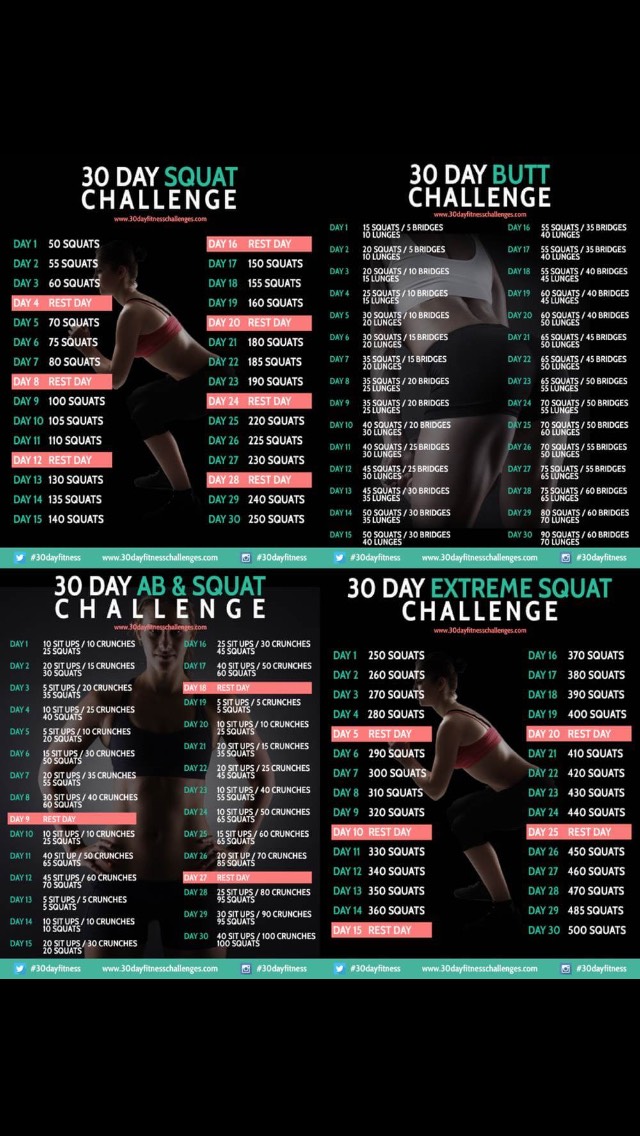 30 Day Challenge Workouts