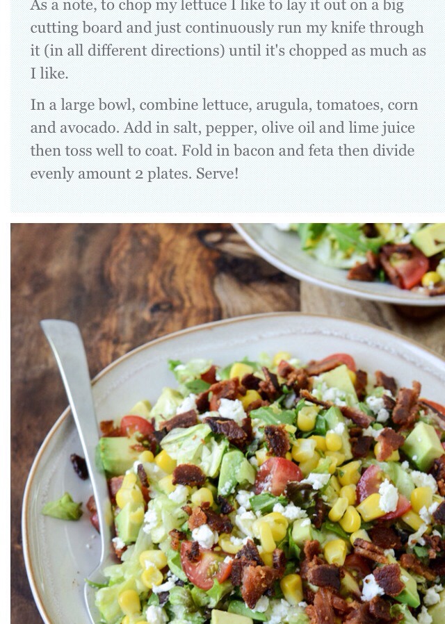Amazing Chopped Salad With Corn, Feta, And Avocado!! 😋🌀😋🌀