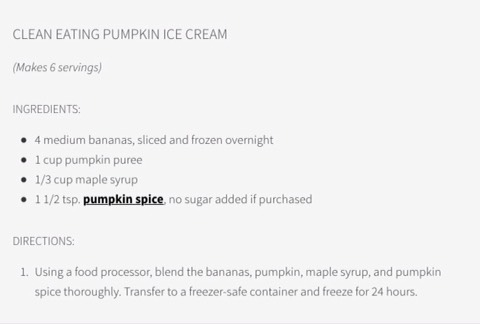 Clean Eating Pumpkin Ice Cream