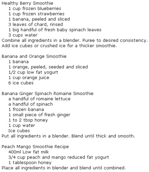 Diet smoothie recipes!!
