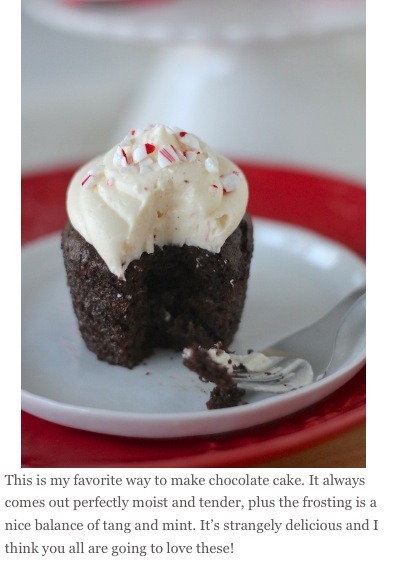 Chocolate Peppermint Cream Cheese Cupcakes!