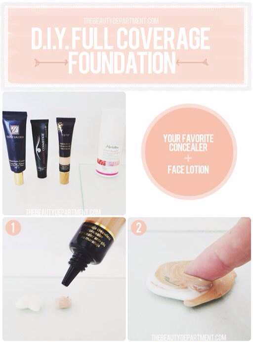 23. DIY Tinted Moisturizer
This works just as well as a B&B cream, hiding imperfections with a really natural look; simply mix your favorite facial moisturizer with a little bit of concealer. This way you can customize it with just the right amount of coverage.