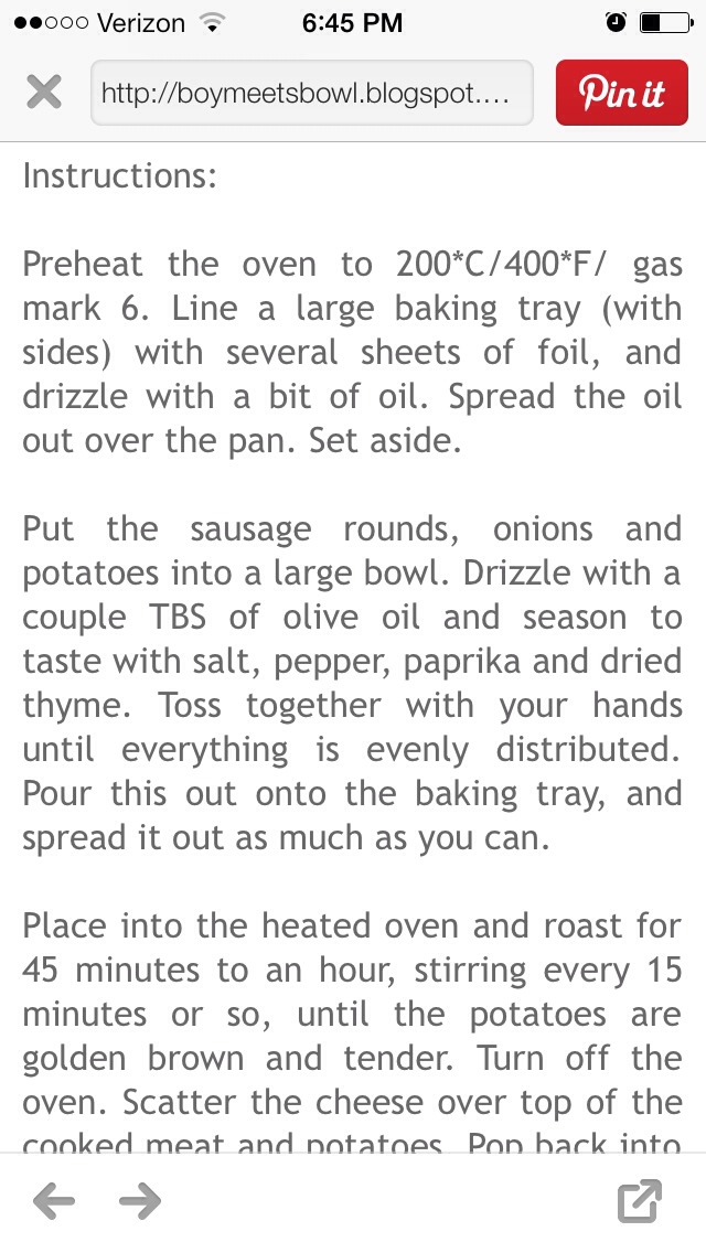 Smoked Sausage And Potatoes 