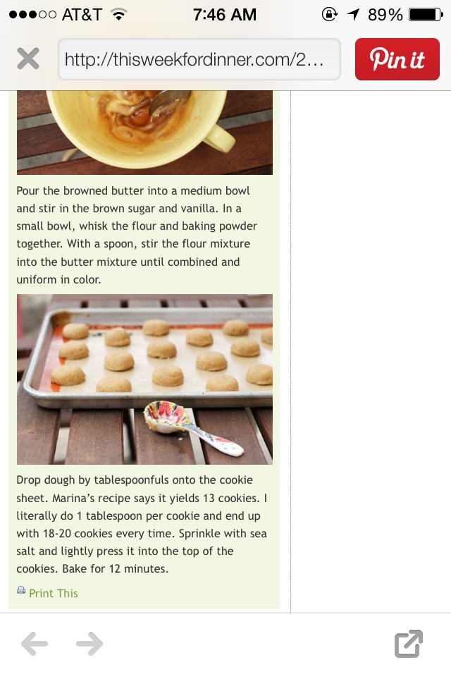 Salted Brown Butter Cookies