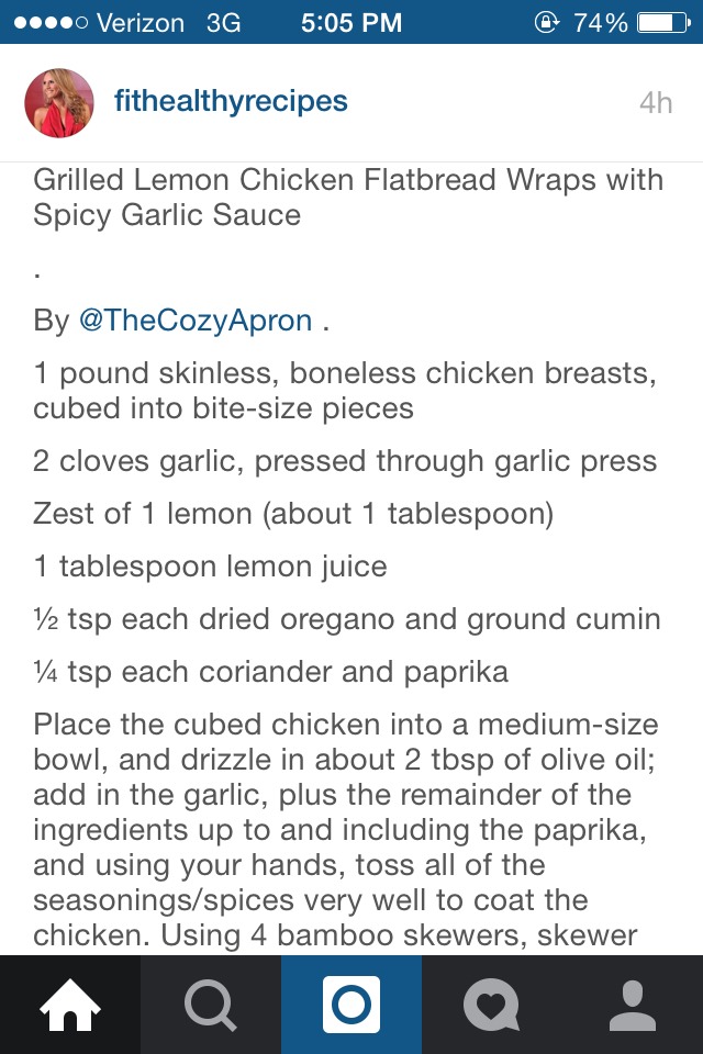 Grilled Lemon Chicken Flat Bread Wraps With Spicy Garlic Sauce 😋
