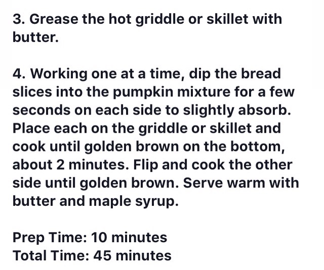 PUMPKIN FRENCH TOAST! 